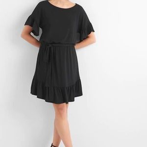 NWT Gap Black Ruffle dress